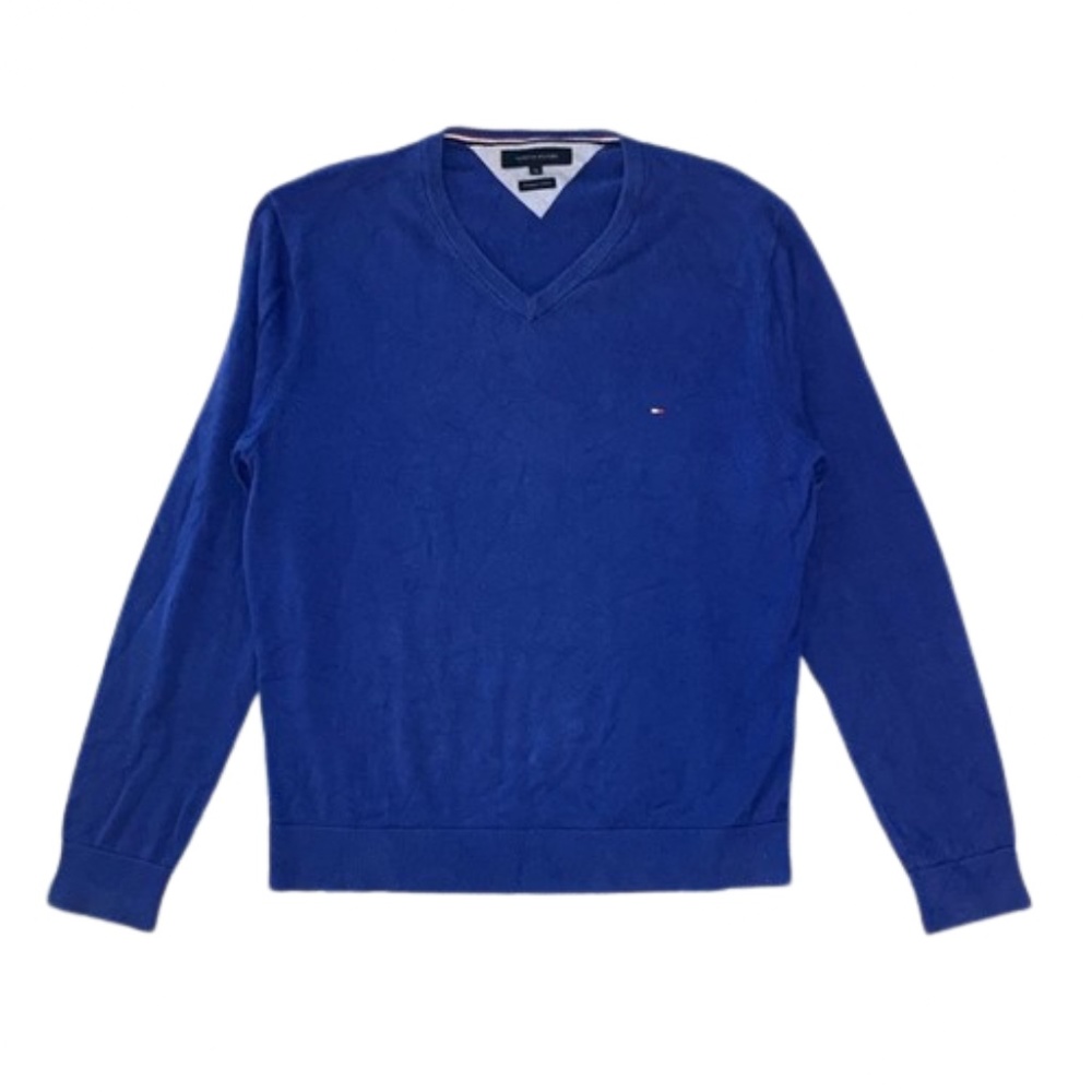 Tommy Hilfiger blue knit sweater sweatshirt xxl premium cotton